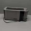 Mueller UltraToast Full Stainless Steel Toaster 4 Slice, Long Extra-Wide Slots for Bagels and Waffles, 6 Browning Levels, LED Display, Cancel/Defrost/Reheat Functions & Removable Tray, Kitchen Gadgets