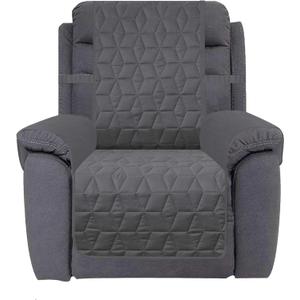 Ameritex Waterproof Nonslip Recliner Cover Christmas Decor Stay in Place, Dog Couch Recliner Cover Furniture Protector for Pets and Kids (Dark Grey, 23'')
