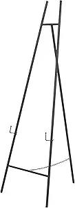 Deco 79 Metal Display Easel Tall Adjustable Floor 3 Tier Floor Standing Easel with Chain Support, Display Stand 20" x 18" x 56", Black