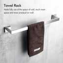 BANOLUX Towel Rack, 16-Inch Single Towel Bars for Bathroom, Towel Racks for Bathroom Wall Mounted SUS304 Stainless Steel Hand Towel Holder Organize Heavy Duty, Chrome Towel Bar