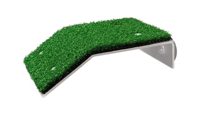 Turtle Basking, Turtle Dock Turtle Ramp Plastic Simulation Lawn Turtle Reptile Basking Tortoise Habitat for Sunbathing Climbing Landscaping 7.5x5 Inch