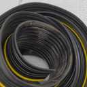 Jin&Bao Universal Garage Door Bottom Seal Strip,Weatherproof Rubber DIY Weather Stripping Replacement, 10FT Length, Black (Yellow)