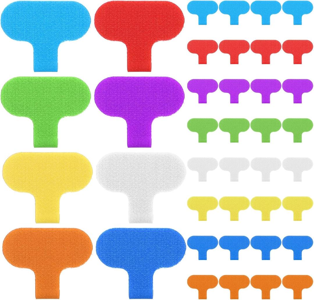 6 x 40 Pcs Cable Labels Tags Multi Color Durable Cable Labels With Writable Surface, Waterproof Wire Labels For Electronics Organization Multi-Color Write On Cord Label, 2.44" X 1.49" Cord Tags (8 Colors)