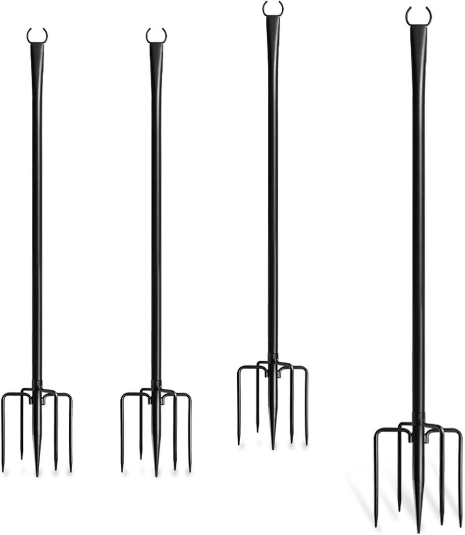 String Light Poles - Poles for String Lights | Heavy Duty Stringg Support Rod, Heavy Duty Outdoor Light Support Pole for Lawn Deck Garden Terrace Driveway Porch Balcony Backyard Fence