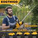 Cordless Hedge Trimmer Compatible with DE-Walt 20V MAX Battery, 22'' Electric Hedge Trimmer Blade, Lightweight Compact Bush Trimmer for Yard & Garden (Tool Only)