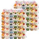 Count of 24 Cupcake Containers Pack of 10 Cupcake Holders with Detachable Tall Dome Lids Clear Plastic Stackable Cupcake Boxes for 240 Cupcakes, BPA Free, Standard Size