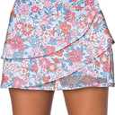 Aleumdr Women's Waistband Layered Swimdress Ruffle Swim Skirt Swimsuit Bottom(Available in Plus) (Large,)