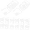 Uonlytech 100pcs DIY Wax Melt Molds Plastic Candle Molds Rectangle for Melting and Packaging Candles