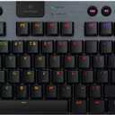 Logitech G915 X Lightspeed TKL Wireless Mechanical Gaming Keyboard, Double-Shot PBT Keycaps, Fully Programmable Keys, RGB Backlit Mac/PC Gaming Keyboards, Aluminum Finish, GL Linear Switches, Black