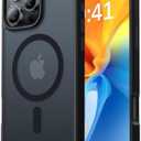 Shiiuou Strong Magnetic for iPhone 16 Pro Case, Skin-Friendly [Compatible with Magsafe] [Military-Grade Test Protection] Never Yellow Slim Translucent Matte Cover for iPhone 16 Pro Phone Case, Black