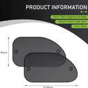 2 PCS Car Side Window Sun Shade, 25" x 15" Breathable Mesh Window Covers, Universal for Most Cars (Black)