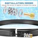 JaGely 190003 Pool Filter Tension Control Clamp Kit Compatible with Pentair, Fns Plus, Clean and Clear Plus with 194997 Machined Nut Replacement and 53108900 Spring Barrel Nut Part for Pool Spa Filter