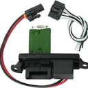 89019089 HVAC Blower Motor Resistor with Harness for GM-C Sierra 1500 2500 Ch-Evy Silverado 1500 2500 973-004 (2 Holes Mounting Flange and 7 Pins)