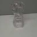 Covzoe Glass Vase, 8.7 Inch Tall Irregular Shaped Flower Vase with Hemp Rope, Clear Art Decorative Vases, Modern Home Bouquet Vases for Wedding, Living Room, Dining Table, Office