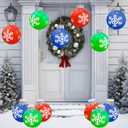 12 Pcs Outdoor Christmas Decorations, Large Inflatable Balls for Yards, Lawns, Porches, Gardens, Front Doors or Windows Christmas Decorated (9 Inch Balls)