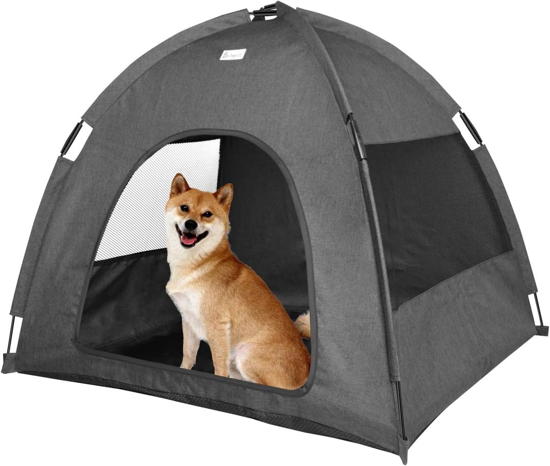 Cat and Dog Outdoor Waterproof Tent House - Indoor/Outdoor Cave Nest Bed for Small Dogs, Cats, Bunnies - Washable (Gray, Large)