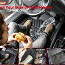 Floor Mats for Nissan Rogue 2021-2024 2025 2026(Not to Sport),All Weather Protection Custom Floor Mats Trunk Cargo and Car Windshield Cover Set for Nissan Rogue Accessories,Car Floor Liners Set