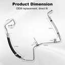 WMPHE Power Steering Pressure Hose Compatible with Toyota Highlander V6 3.3L 2004 2005 2006 2007, Compatible with Lexus RX330 V6 3.3L 2004 2005, Replacement for 3402350, 4441048141