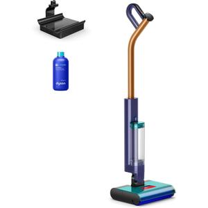 Dyson Clean+Wash Hygiene Wet and Dry Cleaner for Hard Floors - Cordless, 70 Minutes Run time, lays Flat, Anti-Tangle, self-Cleaning Roller, Drying Dock