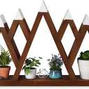AceOrbit Snow Mountain Woodland Nursery Shelf Woodland Wall Shelf Nursery Floating Decor Wall Wood Display Storage Rustic Mountain Hanging Floating Decorative for Bedroom Office Decor