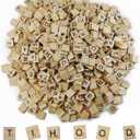 TIHOOD 1000PCS Wooden Letter Tiles for Crafts, Wood Tiles, DIY Gift Decoration, Making Alphabet Coasters and Crossword Game