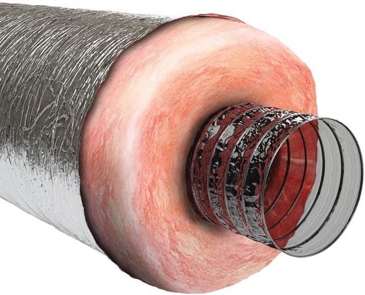 MEA-0425-6 MEA Air Duct, Polyester Core, Metalized Outer Jacket, 4-in. x 25-Ft. - Quantity 1