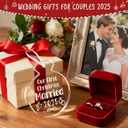 Our First Christmas Married Ornament 2025  Newlywed Gifts for Couples  Glass Wedding & Engagement Party Decoration for Women, Fianc, Bride-to-Be, Newlyweds  Christmas Tree Keepsake Decor