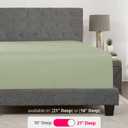 Lovely Joyful Deep Fitted Sheets King Size, Deep Pocket, Perfectly Fits 1723 Mattresses & Toppers Green