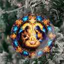 2 x Nativity Ornaments for Christmas Tree, Christmas Ornaments 2025, Religious Nativity Scene Decoration, Christian Christmas Ornaments, Elegant Holy Family Ornament, Faith-Inspired Holiday Keepsake (Nelxi-209)