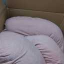 AS AWESLING 60in Full Body Pillow | Nursing, Maternity and Pregnancy Pillow | Extra Large U Shape Pillows with Detachable Side, Separate Support Pillow and Removable Cover Velvet (Light Pink)