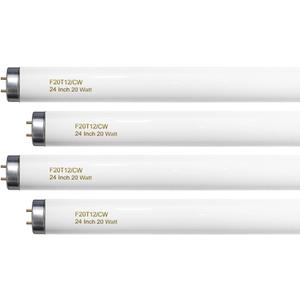 24 Inch T12 Fluorescent Tube Light Bulb 20 Watt Cool White, F20T12/CW 4100K Replacement for F20T12/CW/ALTO, F20T12/CW/ECO, F20T12/SP41/ECO G13 Base 1200 Lumens 4 Counts