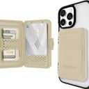 Pelican MagSafe Wallet for iPhone - Heavy Duty MIL-STD Snap-On Phone Magnetic Wallet and Phone Card Holder - Detachable and Slim Hard Case for iPhone 16 Pro Max/15 Pro Max/14/13/12 Series - Desert Tan