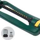 Melnor 65148AMZ TurboTek Oscillating Sprinkler, 2,800 sq. ft., Quick Connect Bundle, 16 Precision Nozzle, Green, Yellow
