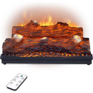 Electric Fireplace Logs Realistic Flame Effect Embedded Fireplace Flame Block 21.46 * 9.45 * 8.27 in USB Remotecontrol Fireplace Placement Not Emitting Heat