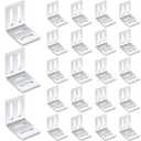 Dunzy 20 Pcs Heavy Duty Wood Table Top Expansion Bracket Steel Z Clips Fastener Connector Table Top Fasteners Woodworking Fasteners Hardware Mounting Tabletop Connector Bracket (Cute,Silver)