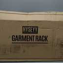 HYSEYY Heavy Duty Clothes Rack, Rolling Clothing Rack With Shelves Load 620 LBS, Double Rod Clothing Racks for Hanging Clothes, Portable& Adjustable Clothes Rack with Wheels Garment Rack
