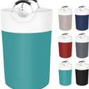 BlissTotes 115L Laundry Basket, Freestanding Laundry Hamper, Collapsible Dirty Clothes Hamper, Waterproof Fabric with Foam Protected Aluminum Handles for College, Dorm, Family (Green)