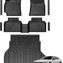 Floor Mats for Kia K4 2025-2026, All Weather Floor Mats Trunk Cargo Liner and Door Sill Guards Accessories, Full Coverage Set