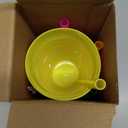 JoyServe Kids Cups - (Set of 6) - 10oz Toddler Cups with Straws for Kids - Stackable BPA-Free Plastic Sip-A-Cup Drink Tumblers for Water, Juice, Milk - Dishwasher Safe, Everyday Use, Neon Colors