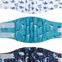 CuteBone Dog Diapers Male Belly Bands 3 Pack for Male Dogs Reusable Puppy Wraps DM63M (M(14"-17"))