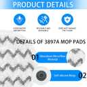 3897A / 3712 Rotating Steam Mop Pads Replacement for Bissell SpinWave Smart Steam Scrubbing Steam Mop Cleaner Models 3897A/3712 ONLY, Washable Reuseable Refill Pads6Pack (6Gray)