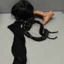 Halloween Cosplay Costume Girls Dress Kid Teen Black Outfit With Wig Bag Earrings Socks Size 130