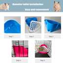 PINVNBY Guinea Pig Litter Box Triangle Potty Trainer Corner Chinchilla Litter Tray Hamster Plastic Corner Toilet Box for Bunny Ferret Small Animal