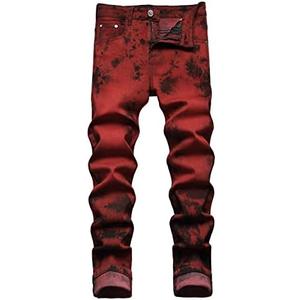 Baylvn Men's Ripped Distressed Destroyed Straight Slim Fit Jeans Skinny Casual Fashion Denim Pants 38
