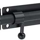 Alise 6 inch Barrel Bolt Latch,Slide Bolt Latch,Heavy Duty Solid SUS304 Stainless Steel Slide Lock for Wooden Fence,Barn Door,Interior or Outdoor Door. Matte Black MS8000-B