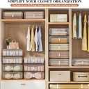 Sock Underwear Drawer Organizer - 24 Compartment Clear Acrylic Storage Bins with Removable Dividers for Closet, Stackable Dresser Drawer Box for No-Mess Socks, Tiers, Baby Clothes, Belt, Tea Bag