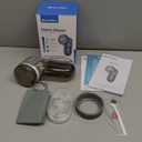 BEAUTURAL Fabric Shaver and Lint Remover, Sweater Defuzzer with 2Speeds, 2 Replaceable Stainless Steel Blades, Battery Operated, Remove Clothes Fuzz, Lint Balls, Pills, Bobbles Gray