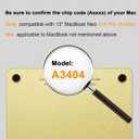 Ultra Thin Case Compatible with MacBook Neo 13 inch A18 Pro A3404 [Matching Mac's Color], 2026 Release, Matte Crystal Hard Cover for Mac Book Neo 13"Citrus Transparent