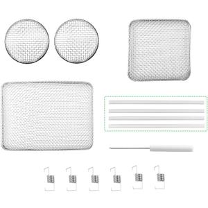 RVGUARD RV Flying Insect Screen for RV Water Heater Vent Cover Protects from Insects Stainless Steel Mesh with Installation Tool and Silicone Rubber (4 Pack)