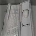 seenda Wireless Keyboard and Mouse Combo, Rechargeable Quiet Keyboard Mouse, Sleek and Ultra Thin Design, Full-Size with Number Pad for Windows, Laptop, PC, Notebook, Desktop- Silver and White